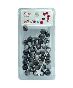 Style Collection Hair Beads White And Black BD009A
