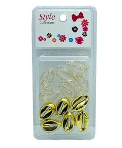 Style Collection 2 Tone Shell Beads BD015 Gold