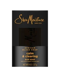 African Black Calm And Clearing Bar Soap With Shea Butter