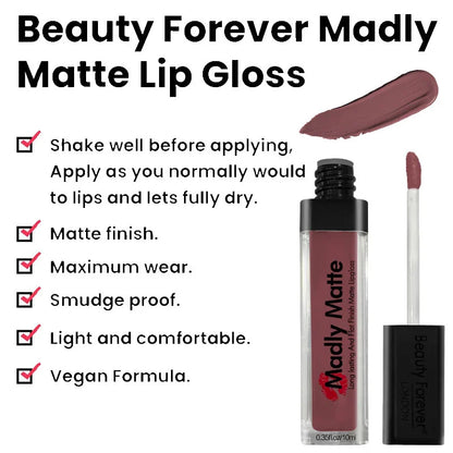 Madly Matte Long Lasting Lip Gloss Trouble Shake 714