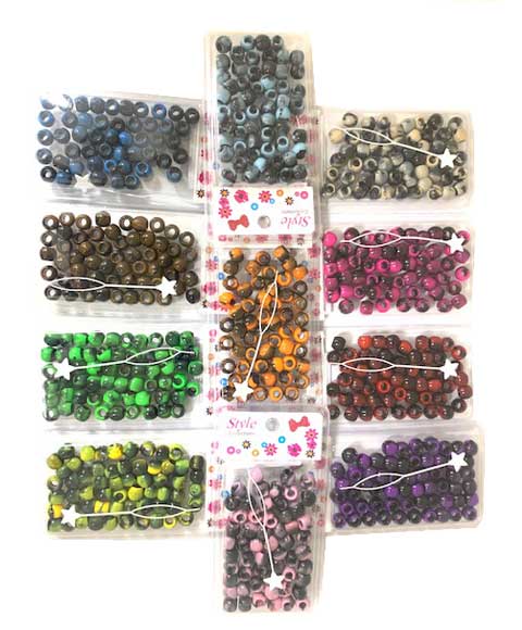 Style Collection Pattern Beads BD012 Black And Yellow