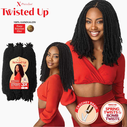 X Pression 3X Twisted Up Springy Afro Twist Braids