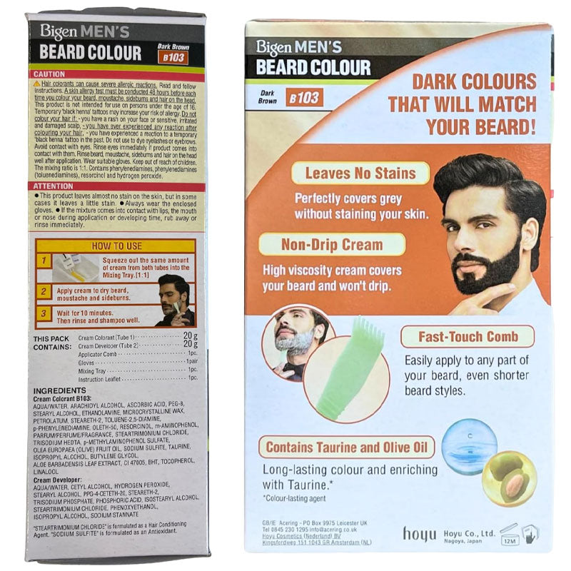 Mens Beard Colour Dark Brown B103