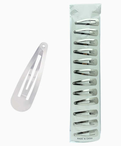 Metal Snap Hair Clips RS69SIL