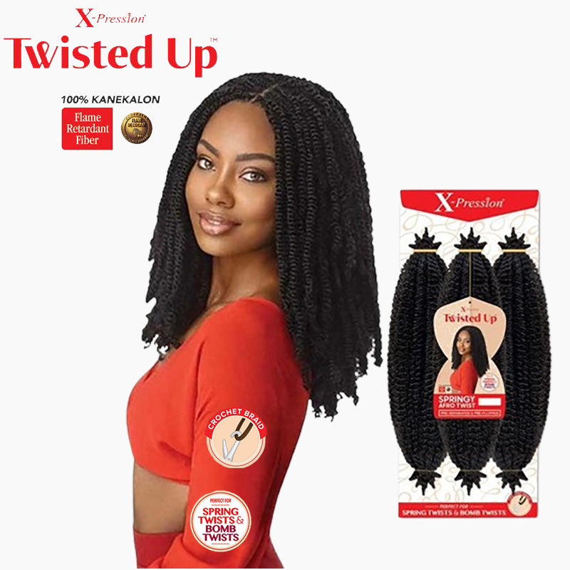 X Pression 3X Twisted Up Springy Afro Twist Braids