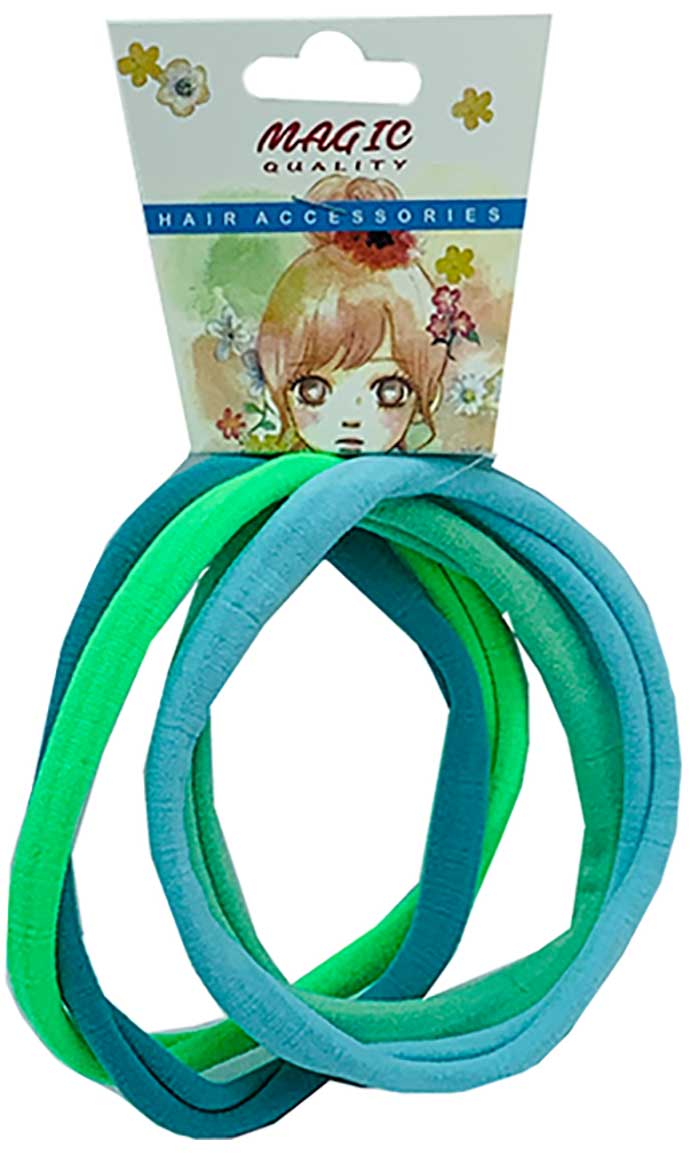 Magic Quality Hair Elastic Bands Green LT15GRE