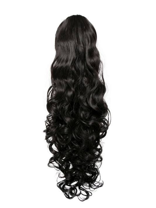 Charlotte Claw Clip or Drawstring Curly Ponytail