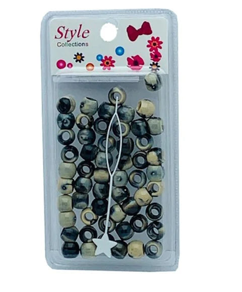 Style Collection Pattern Beads BD012 Black And Beige