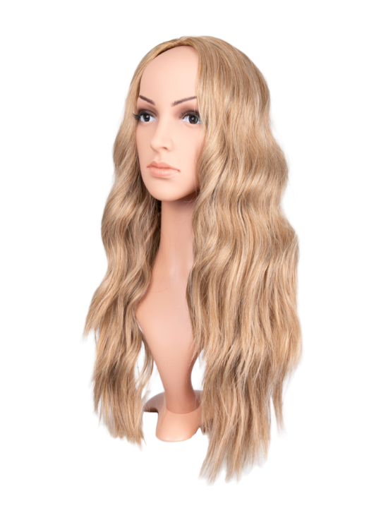 Premium Synthetic Fibre – “Jasmine” Natural Wave Half-Head Wig – New Arrival