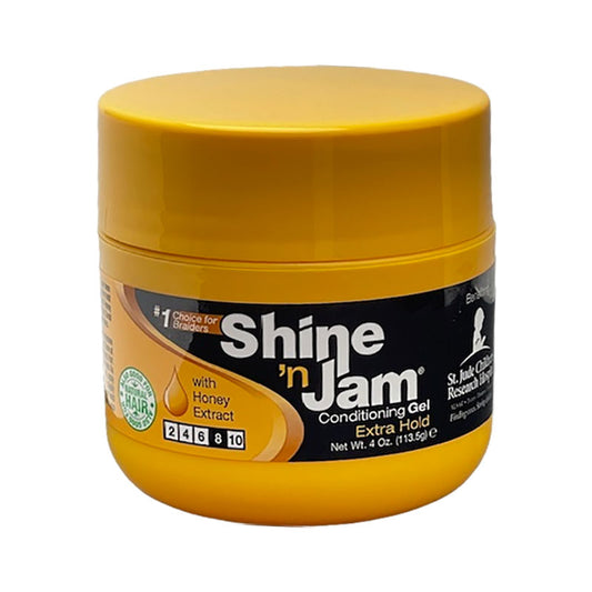 Ampro Shine N Jam Gel | Braiding Gel | Extra Hold | Alcohol-Free Hair Gel | Strong Hold | Styling Gel