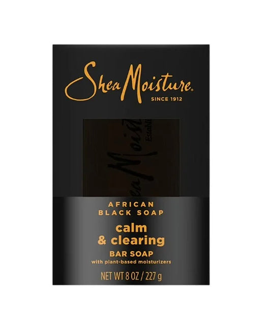 African Black Calm And Clearing Bar Soap With Shea Butter