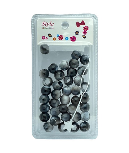 Style Collection Hair Beads White And Black BD009A